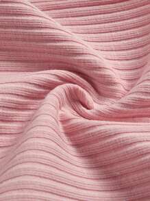 Cozy Pixies Baby Girl Floral Pattern Round Neck Short Sleeve Top With Elastic Waistband And Pants Set - Pink - View 8