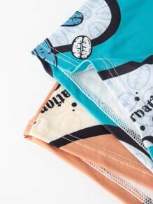 Men's Letter Printed Tape Boxer Briefs (5pcs Pack) - Multicolor - View 6