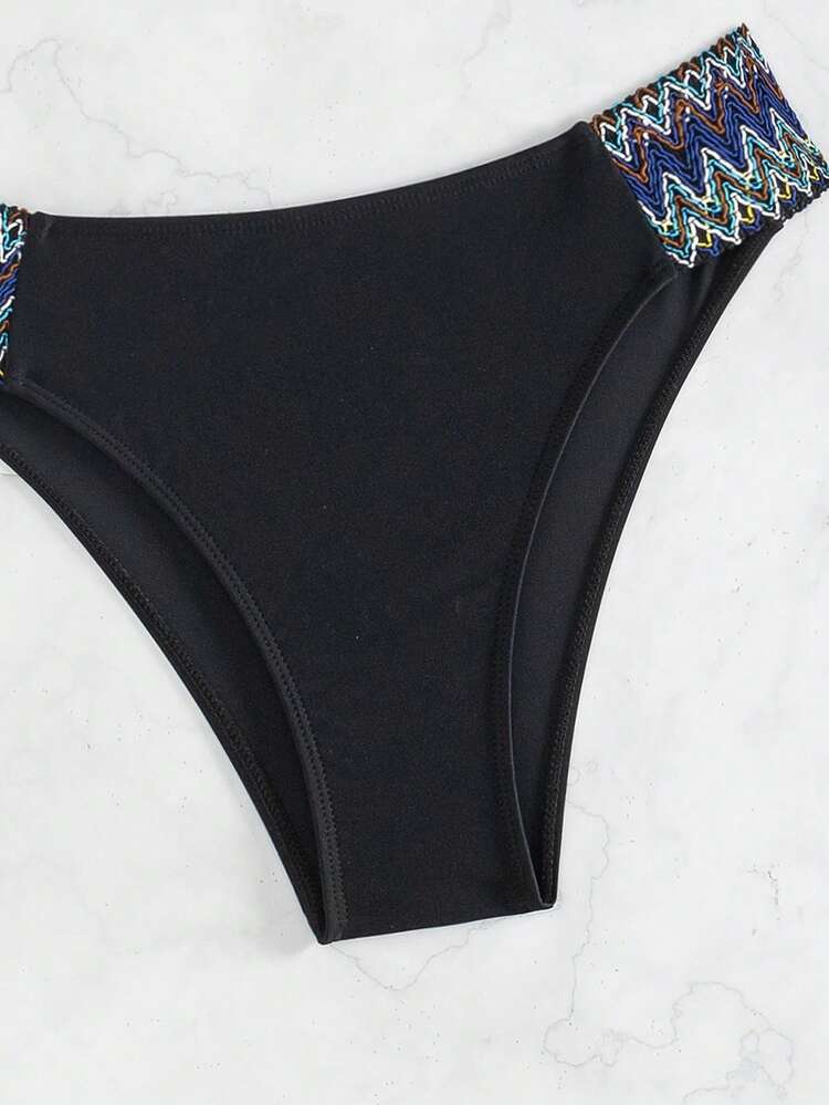 Women's Wave Stripe Bikini Set Summer Beach