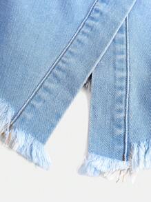 少女y2k街頭風格洗水丹寧無肩帶上衣