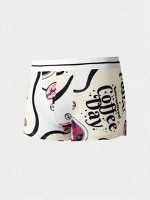 Men's Letter Printed Tape Boxer Briefs (5pcs Pack) - Multicolor - View 5