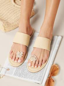 SHUZIA Women's Flat Sandals - Beige - View 2