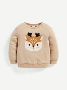 Cozy Pixies Baby Girl Cartoon Graphic Pullover & Leggings, For Christmas