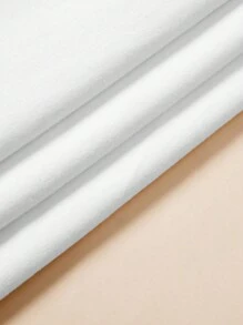 男寶寶休閒簡約卡通機器人印花短袖圓領t恤,適合夏季穿著 - 白色 - 查看 5