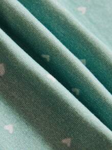 Cozy Pixies Baby Girl's Casual And Versatile Three-piece Knitted Soft Heart-shaped Printed Wavy Trousers Set - Multicolor - View 5