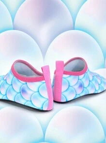 Girls' Water Shoes Kids & Aqua Shoes Kids With Enchanting Fish Scale Pattern - Ultra-Lightweight, Anti-Slip, Cut-Proof For Beach, Water Park, Grass & Yoga, Quick-Drying - Multicolor - View 5