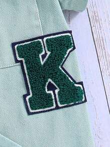 Tween Boy Letter Applique Denim Jacket