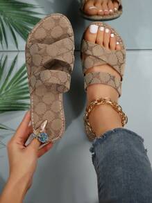 Kích thước lớn Của phụ nữ Dép phẳng , Giải trí Thoải mái Dép đi trong nhà Với Dễ thương Họa tiết gấu , Mùa hè - Xem 1