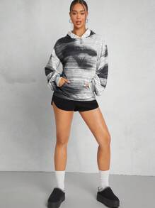 Denimoi Fashion Face Graphic Kangaroo Pocket Hoodie - Multicolor - View 5