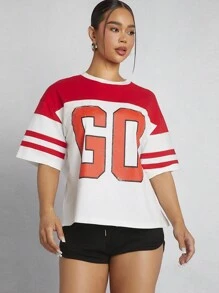 Hauture Graphic Sports Drop Shoulder Oversized T-Shirt