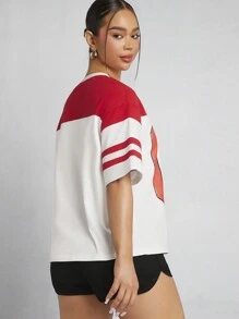 Hauture Graphic Sports Drop Shoulder Oversized T-Shirt