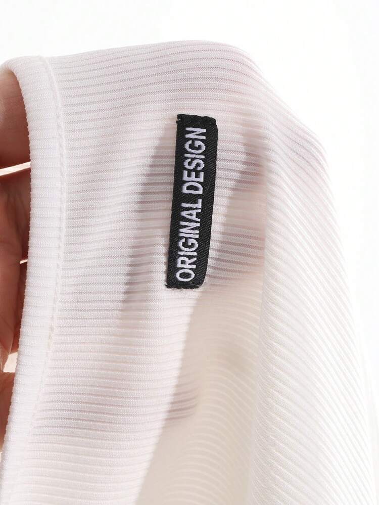 Letter Patch Slim Fit Camisole Top Summer