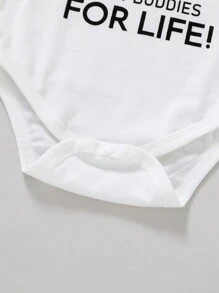 3pcs Cute And Comfortable Baby Boy's Soft Breathable Romper Set With Letter And Gesture Print, Letter Slogan Front Tie Pants, And Hat. Suitable For Casual, Daily, Vacation, And Parties