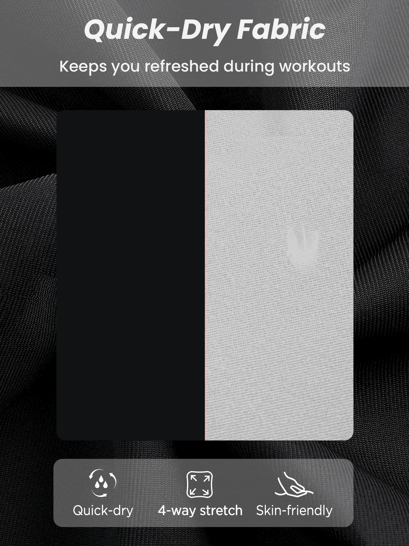 Easithlete Màu thuần Eo dây rút Giải trí Quần Chạy bộ Với Hình nón Chân - màu đen - Xem 3