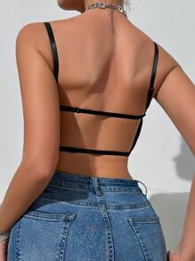 女性純色空心胸圍