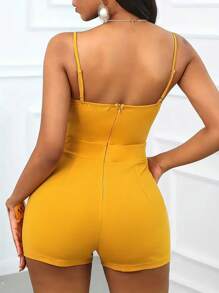 INAWLY Women's Sleeveless Jumpsuit With Button Accents