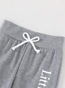 3pcs Cute And Comfortable Baby Boy's Soft Breathable Romper Set With Letter And Gesture Print, Letter Slogan Front Tie Pants, And Hat. Suitable For Casual, Daily, Vacation, And Parties