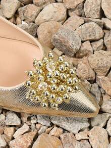 Giày Sandal Nữ Phong Cách Mới Cho Mùa Hè, Thời Trang Và Tuyệt Đẹp Với Váy - Vàng - Xem 3