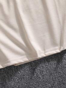 Manfinity LEGND Men's Letter Pattern Embossed Short Sleeve T-Shirt - Khaki - View 5