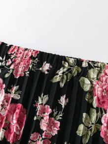 EMERY ROSE 大码印花褶裥半身裙 - 彩色 - 查看 5