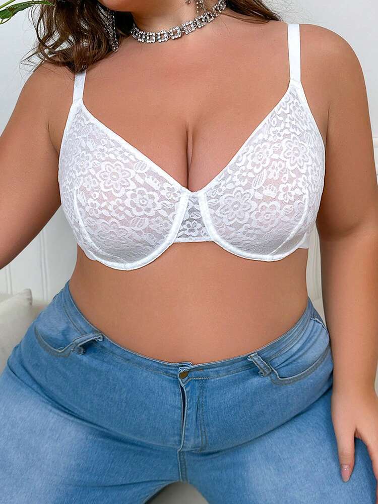 Plus Size Sexy, Comfortable, Elegant Lace Bra