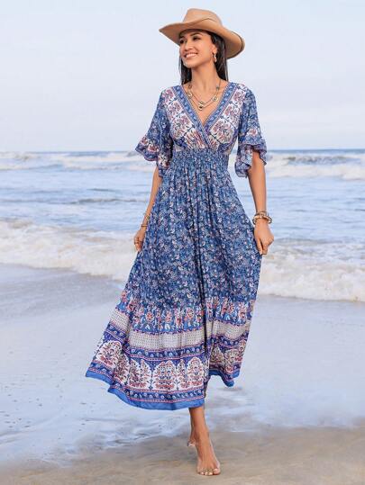 princess polly baby blue dress Boho Maxi Dress Beach Cover | Bohemian, Hippie & Gypsy Fashion main image 0
