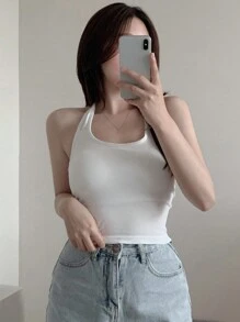 DAZY 纯色露背修身背心