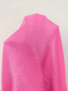 SHEIN Swim 女性長袖襯衫領和服 - 玫紅色 - 查看 5