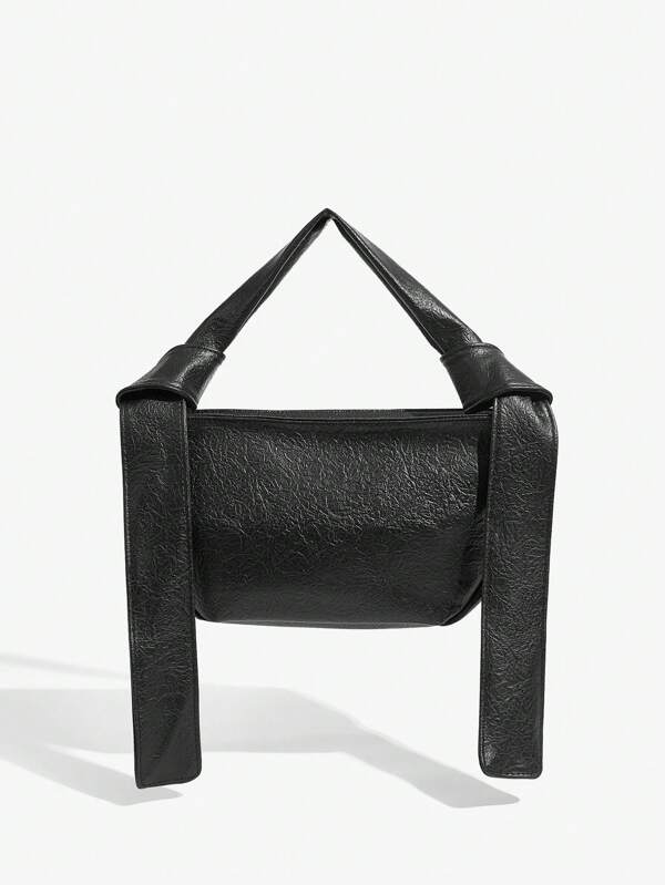 SHEIN X SAMADHI SHEIN SXY Bolso de mano cuadrado para mujer con detalle de nudo simple en la parte superior