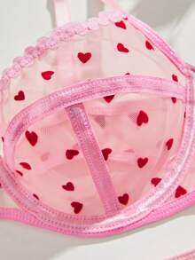 PetitDoll Women's Sexy Lingerie (Valentine's Day Style), Excluding Stockings - Pink - View 4