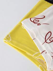 Men's 5pcs Pack Letter Print Boxer Briefs - Multicolor - View 5