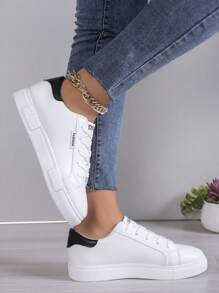 Fashionable Minimalist Versatile Casual Small White Shoes, Anti-Slip Soft Bottom Flat Sneakers For Teens
