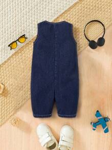 Quần yếm vải denim thời trang cho bé trai có thiết kế áo vest - Nhiều màu - Xem 2