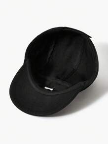 SHEIN 1 pieza Gorra de béisbol simple con bordado - Negro - Ver 5