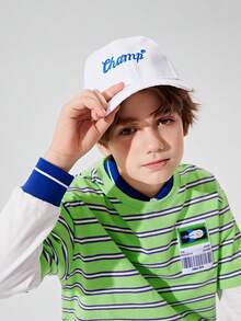 JNSQ 1 Miếng Trẻ em Chữ thêu Mũ bóng chày Thích hợp Đối với Bốn Mặc hàng ngày - trắng - Xem 8