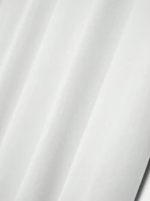 SHEIN EZwear 女士標語印花圓領短袖t恤 - 白色 - 查看 3