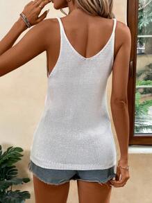 Breezaya Women's Knitted Top With Star Print - White - View 2