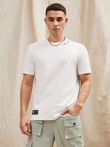 NORVETH 1pc Letter Patched Tee - White - View 6
