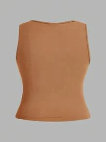 Flirla Top De Depósito Plisado De Color Sólido Para Mujer De Talla Grande - Multicolor - Ver 4