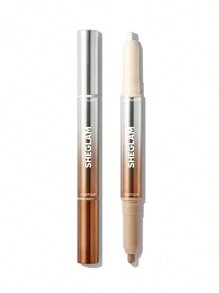 SHEGLAM Fine Line 2-In-1 Nose Contour & Highlight Pen-Buff 2-Color Contour Stick Non-Greasy Long Lasting Natural Highlighter Dual-Use Multi-Use Sculpt Smoothes Fine Lines Creamy Contour Graduation Birthday Holiday Summer Fall Autumn Y2K Fancy Fashion Women Makeup Cosmetic Party Beach Travel Camping Outdoors School Campus Trip Festivals Decor Gift Present Rose Girl Cosplay Best Color Charm Vibe