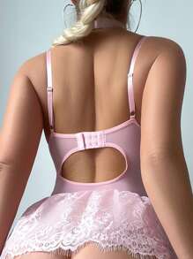 Temporada De Bodas, Elegante Vestido De Lencería Sexy ajustado Con Encaje Y Anillo De Acero
