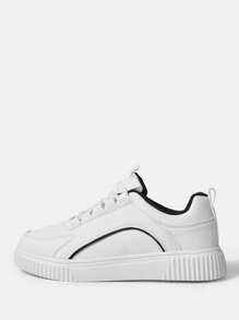 CUCCOO EASI White & Black Sequin Decor Versatile Commuter Sneakers For Women For Spring And Summer Vacation Shoes Summer Sports Shoes Casual Shoes Tainers