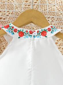 Vestido Rosa Sin Mangas Impreso Para Bebé Niña - Multicolor - Ver 5