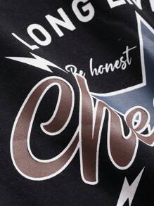 Dazy X KIMYOUJUNG 女式星星字母印花短款 T 恤 Y2k，图案 T 恤