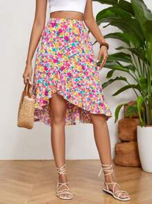 SHEIN VCAY Váy xòe hoa nhỏ Ditsy dành cho nữ - Nhiều màu - Xem 4