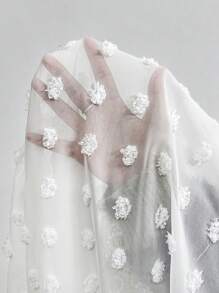 SHEIN Pregnant Women's Water Soluble Lace Front Open Maternity Outerwear - White - View 6