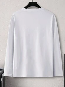 Manfinity LEGND Men's Scorpio Printed Long Sleeve T-Shirt - White - View 2