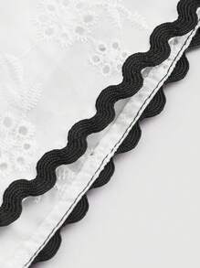 SHEIN MOD Women's Color Contrast Asymmetrical Layered Dress