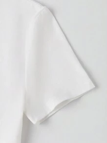 INAWLY Number 7 Billiard Ball Print Short Sleeve T-Shirt - White - View 4