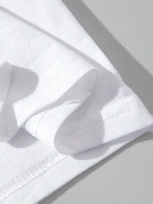 Men's Cartoon Print Round Neck Casual Commuter T-Shirt - White - View 5